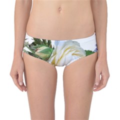 Rose White Flower Plumbago Classic Bikini Bottoms by Pakrebo