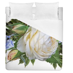 Rose White Flower Plumbago Duvet Cover (queen Size) by Pakrebo