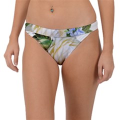 Rose White Flower Plumbago Band Bikini Bottom by Pakrebo