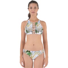 Rose White Flower Plumbago Perfectly Cut Out Bikini Set by Pakrebo