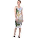 Rose White Flower Plumbago Sleeveless Pencil Dress View3