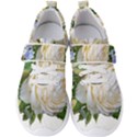 Rose White Flower Plumbago Men s Velcro Strap Shoes View1