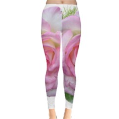 Roses Pink Flowers Perfume Leaves Leggings  by Pakrebo