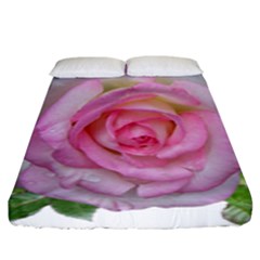 Roses Pink Flowers Perfume Leaves Fitted Sheet (king Size) by Pakrebo