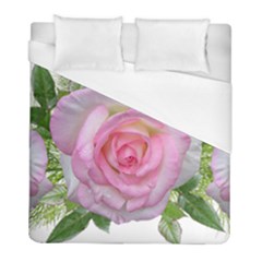 Roses Pink Flowers Perfume Leaves Duvet Cover (full/ Double Size)