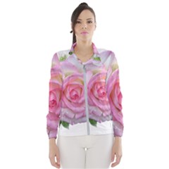 Roses Pink Flowers Perfume Leaves Women s Windbreaker