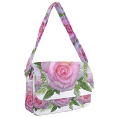 Roses Pink Flowers Perfume Leaves Courier Bag by Pakrebo