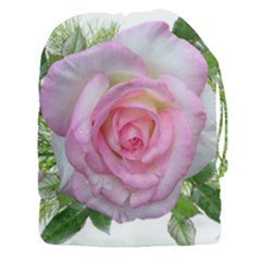 Roses Pink Flowers Perfume Leaves Drawstring Pouch (xxxl) by Pakrebo