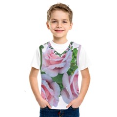 Roses Pink Flowers Leaves Kids  Sportswear by Pakrebo