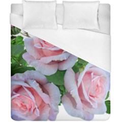 Roses Pink Flowers Leaves Duvet Cover (california King Size) by Pakrebo