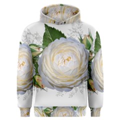 Flowers Roses White Fragrant Men s Overhead Hoodie by Pakrebo