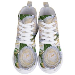 Flowers Roses White Fragrant Women s Lightweight High Top Sneakers by Pakrebo