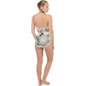 Flowers Roses White Fragrant Scallop Top Cut Out Swimsuit View2