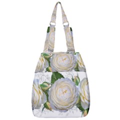 Flowers Roses White Fragrant Center Zip Backpack by Pakrebo