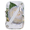 Flowers Roses White Fragrant Belt Pouch Bag (Small) View1