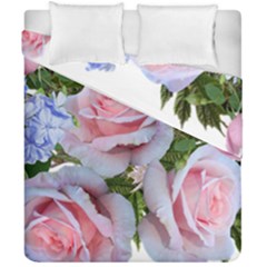 Roses Plumbago Flowers Fragrant Duvet Cover Double Side (california King Size) by Pakrebo