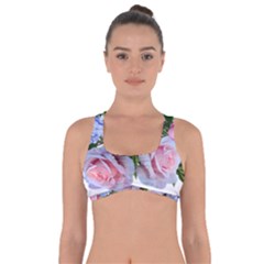 Roses Plumbago Flowers Fragrant Got No Strings Sports Bra by Pakrebo