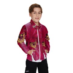 Flowers Red Peony Arrangement Kids  Windbreaker by Pakrebo