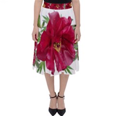 Flowers Red Peony Arrangement Classic Midi Skirt by Pakrebo