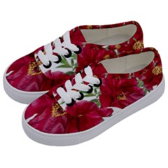 Flowers Red Peony Arrangement Kids  Classic Low Top Sneakers by Pakrebo