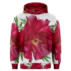 Flowers Red Peony Arrangement Men s Overhead Hoodie