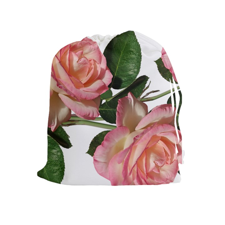 Roses Flowers Perfume Garden Drawstring Pouch (XL)