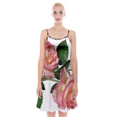 Roses Flowers Perfume Garden Spaghetti Strap Velvet Dress by Pakrebo