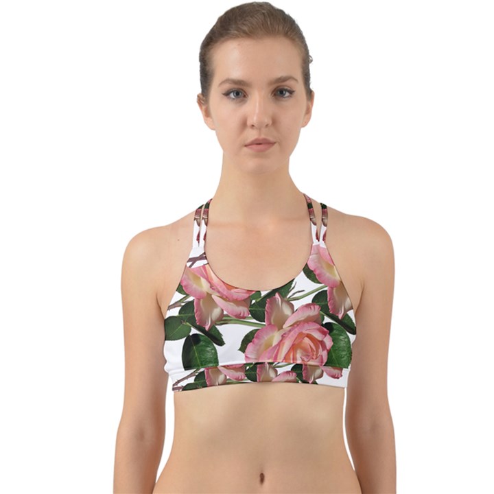 Roses Flowers Perfume Garden Back Web Sports Bra