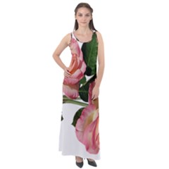 Roses Flowers Perfume Garden Sleeveless Velour Maxi Dress by Pakrebo