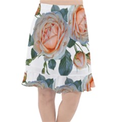 Roses Flowers Buds Ragrance Fishtail Chiffon Skirt by Pakrebo