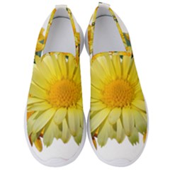 Daisies Flowers Yellow Arrangement Men s Slip On Sneakers by Pakrebo