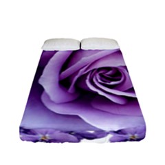 Roses Violets Flowers Arrangement Fitted Sheet (full/ Double Size) by Pakrebo