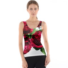 Roses Flowers Red Romantic Garden Tank Top by Pakrebo