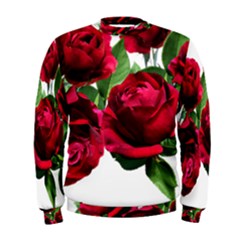 Roses Flowers Red Romantic Garden Men s Sweatshirt by Pakrebo