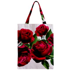 Roses Flowers Red Romantic Garden Zipper Classic Tote Bag