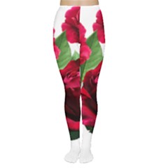 Roses Flowers Red Romantic Garden Tights