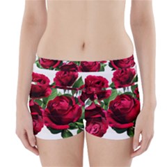 Roses Flowers Red Romantic Garden Boyleg Bikini Wrap Bottoms by Pakrebo