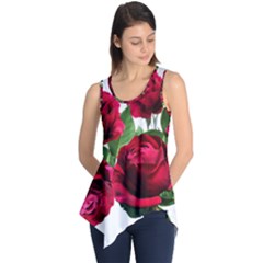 Roses Flowers Red Romantic Garden Sleeveless Tunic by Pakrebo