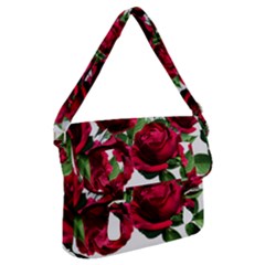 Roses Flowers Red Romantic Garden Buckle Messenger Bag by Pakrebo