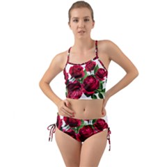 Roses Flowers Red Romantic Garden Mini Tank Bikini Set by Pakrebo