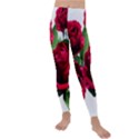 Roses Flowers Red Romantic Garden Kids  Lightweight Velour Leggings View1