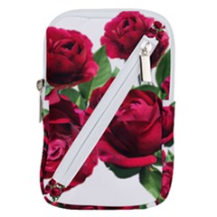 Roses Flowers Red Romantic Garden Belt Pouch Bag (small)