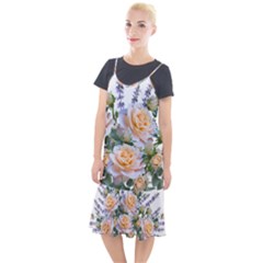 Roses Flowers Salvias Arrangement Camis Fishtail Dress by Pakrebo