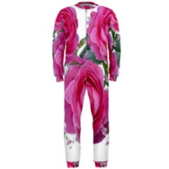 Roses Gypsophila Flowers Fragrant Onepiece Jumpsuit (men) 