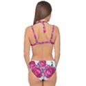 Roses Gypsophila Flowers Fragrant Double Strap Halter Bikini Set View2