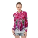 Roses Gypsophila Flowers Fragrant Long Sleeve Chiffon Shirt View1