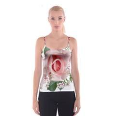 Roses Flowers Wax Flowers Spaghetti Strap Top by Pakrebo