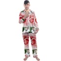 Roses Flowers Wax Flowers Men s Satin Pajamas Long Pants Set View1