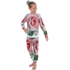 Roses Flowers Wax Flowers Kids  Long Sleeve Set 