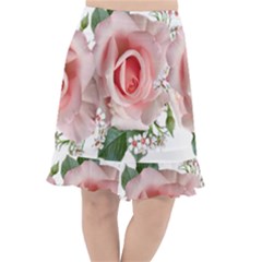 Roses Flowers Wax Flowers Fishtail Chiffon Skirt by Pakrebo